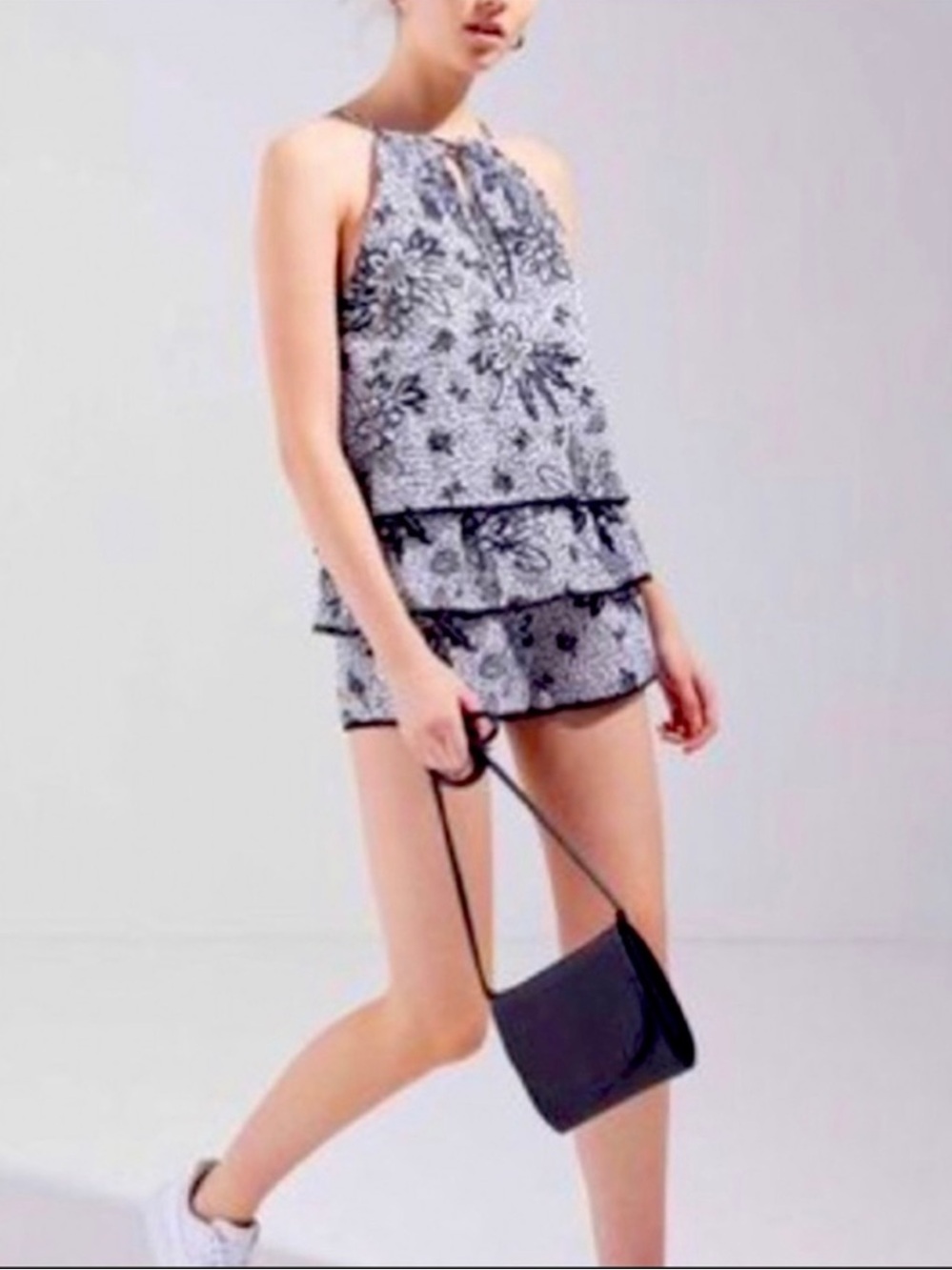 NWOT UO Kendal Tiered Ruffle Romper